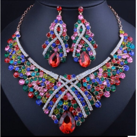 Bella Smyle Jewelry - NS22 | Evening Glam Jewelry Prom Wedding Set